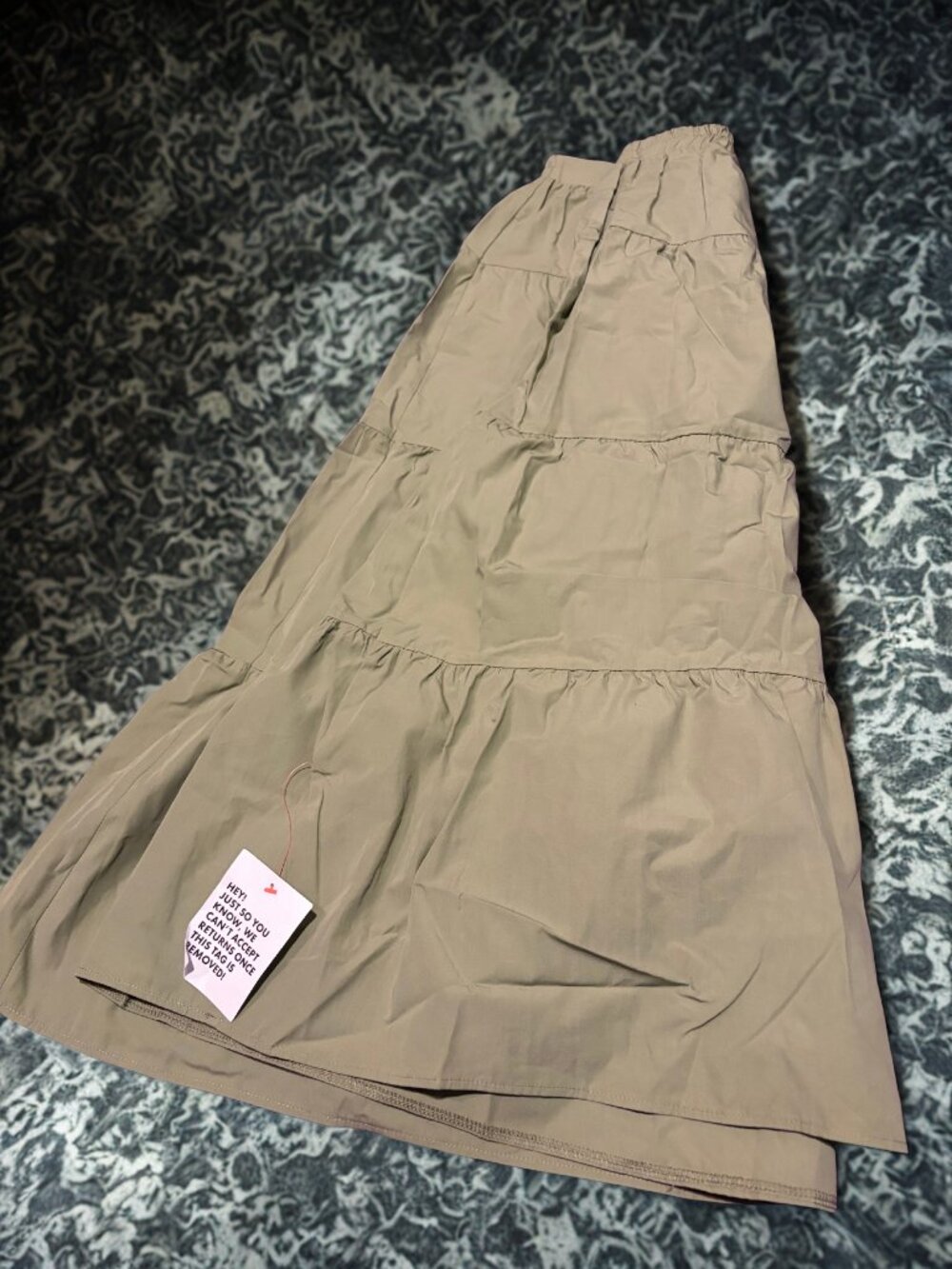 Miss Selfridge Petite poplin tiered maxi skirt in khaki